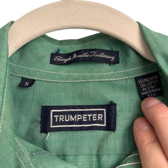 Trumpeter Green Utility Shirt – Vintage Workwear Style S - Picture 3 of 3